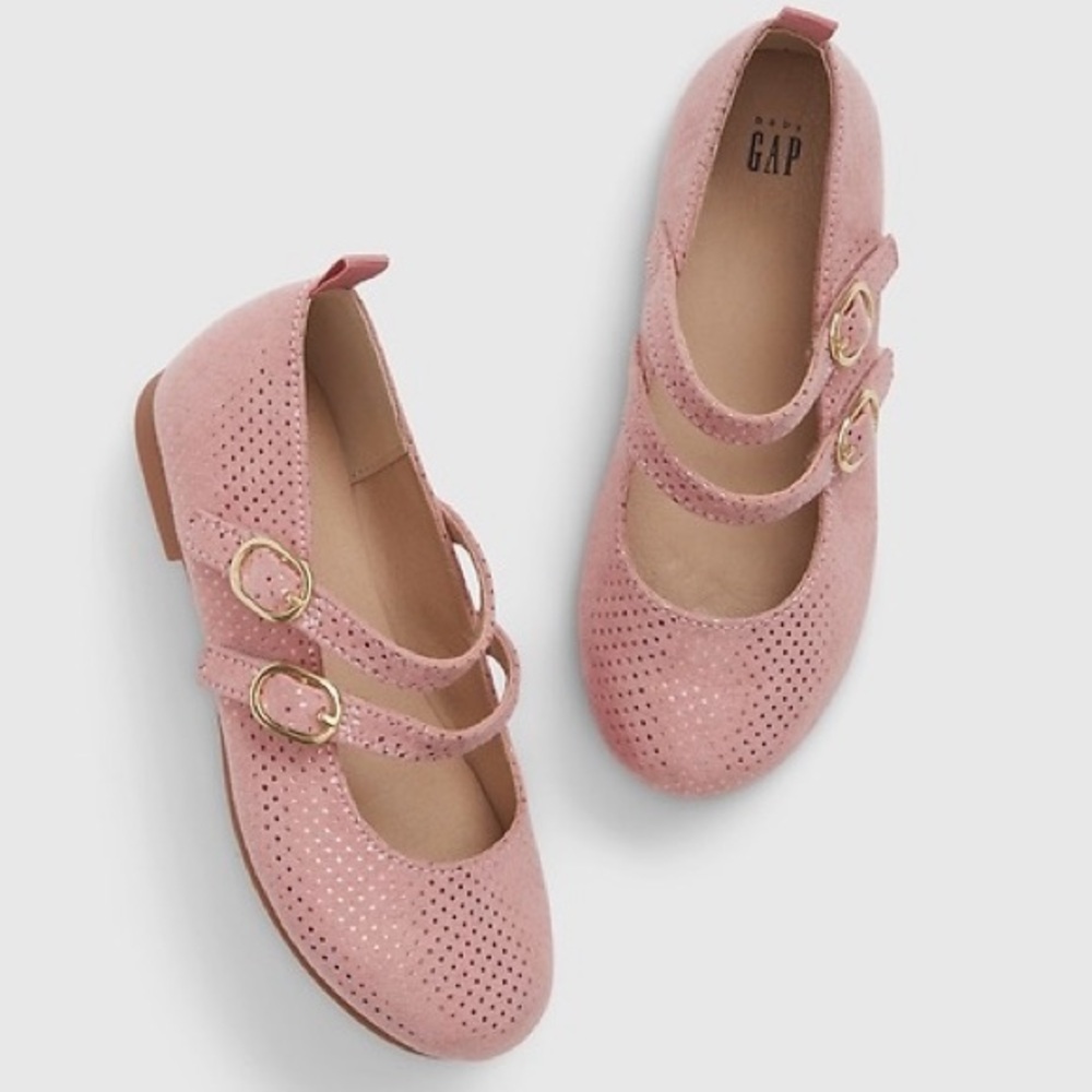 Kids Shoes by Gap Sparkly Pink Mary Jane suede NWT